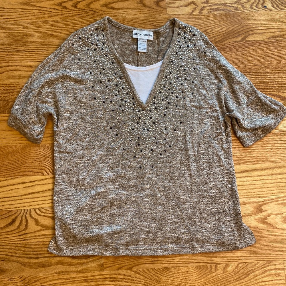 NWOT Rhinestone Top - Picture 1 of 2